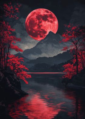 Blood Moon Landscape