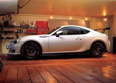 Subaru BRZ in Garage