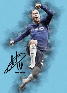 Eden Hazard Watercolor