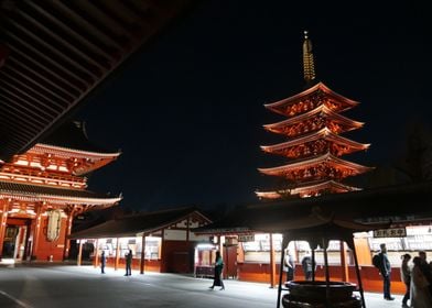 Tokyo Temple Night