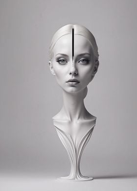 Sculptural Portrait with Split