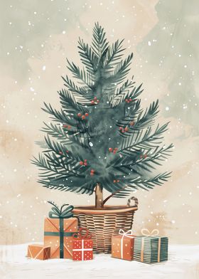 Christmas Tree Watercolor