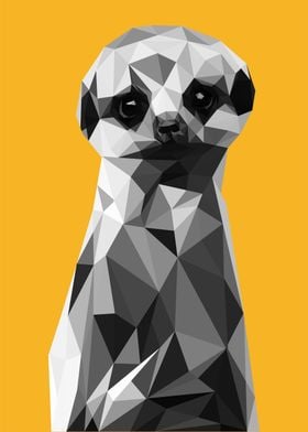 Meerkat Low Poly Art