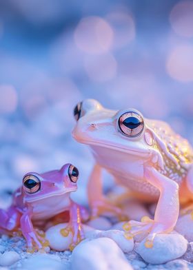 Pink and White Frogs