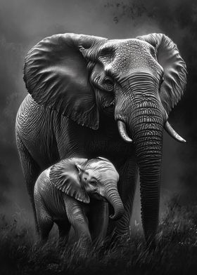 Elephant Family Portrait