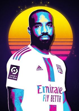 Alexandre Lacazette Retro 80s