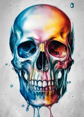 Colorful Skull Drip