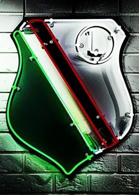 Neon Shield Sign