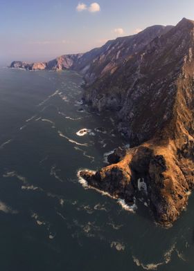 Aerial View of Rugged Coastline