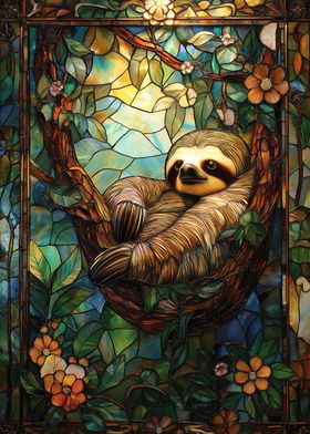 Stained Glass Sloth