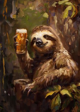 Beer Drinking Sloth