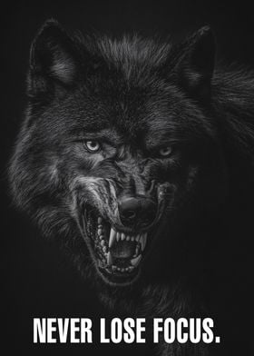 Wolf Motivational Focus Quote