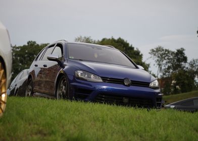 Blue Volkswagen Golf