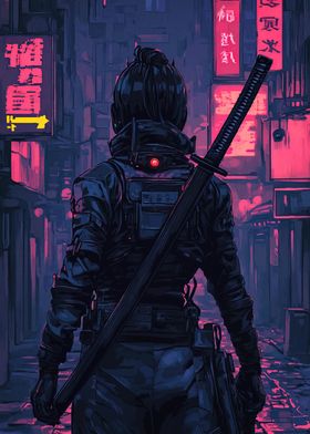 Cyberpunk Samurai