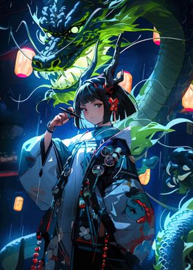 Dragon &amp; Girl Anime Art