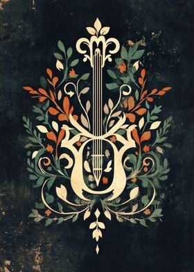 Floral Guitar Design