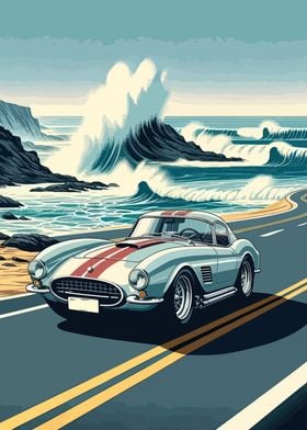 Classic Car by the Sea