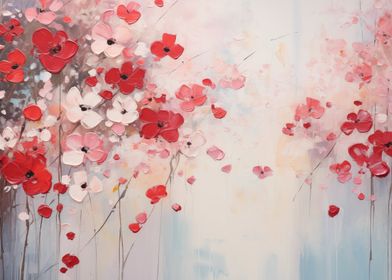 Red Floral Painting