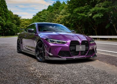 Purple BMW M4 Coupe