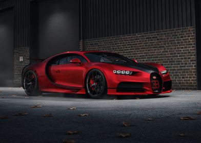 Red Bugatti Chiron