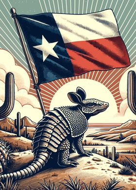 Texas Armadillo Flag