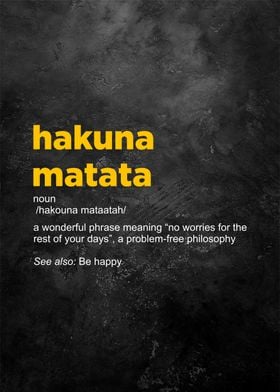 Hakuna Matata Definition