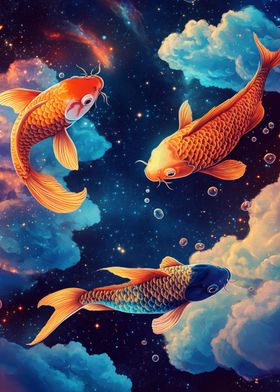 Koi Fish in Space