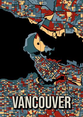 Vancouver City Map Art