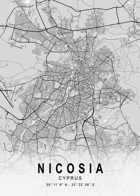 Nicosia Light City Map