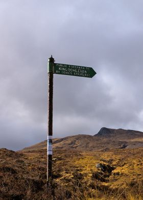 Footpath Sign to Kinlochleven