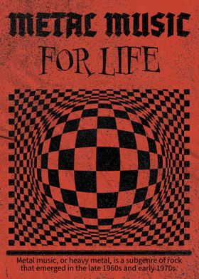 Metal Music For Life Poster