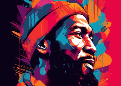 Abstract Portrait of Marvin Gaye