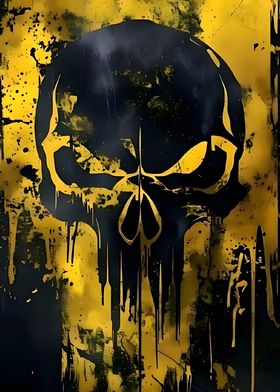 Black and Gold Skull