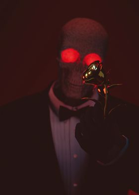 Skeleton with Rose