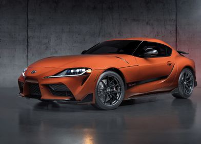 Orange Toyota Supra