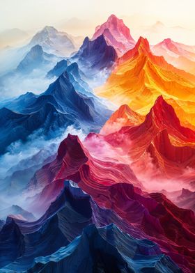 Rainbow Mountain Landscape