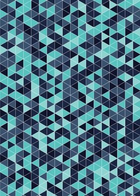 Teal and Blue Geometric Pattern