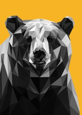 Geometric Bear Portrait