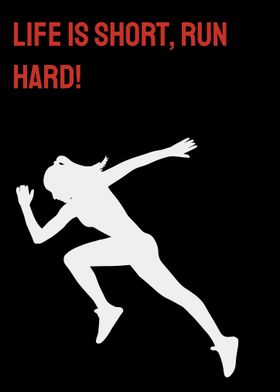 Run Hard Motivational Poster