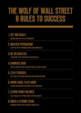 Wolf of Wall Street Success Rules