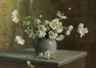 White Flowers in Vase