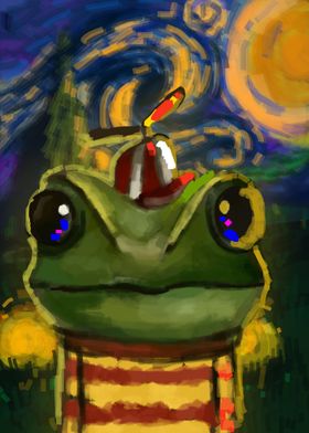 Frog in Starry Night