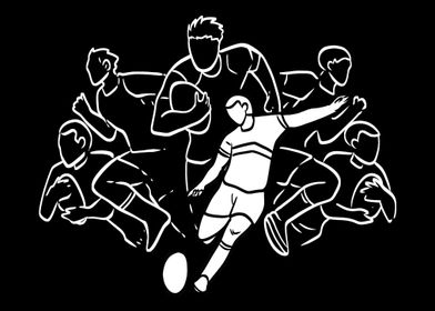 Rugby Players Varsity Play