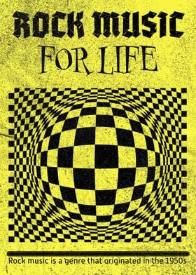 Rock Music For Life Poster