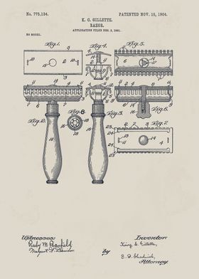 Gillette Razor Patent