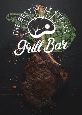 Grill Bar Steak Logo