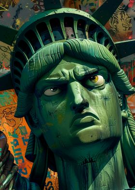 Statue of Liberty Graffiti Art