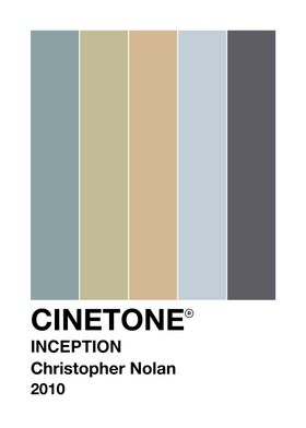 Inception Movie Color Palette CINETONE Poster