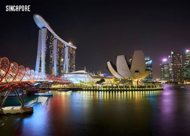 Singapore Skyline at Night