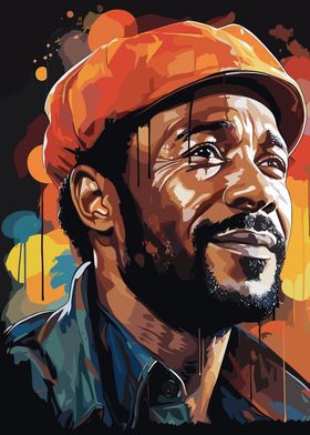 Digital Portrait of Marvin Gaye